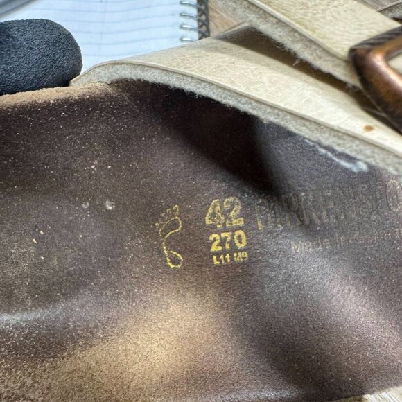 Birkenstock Mayari Cream Toe Loop Slide Sandal Women's Size EU 42 - Picture 6 of 8